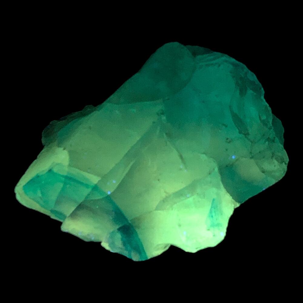 Sapphire Blue Translucent Art Glass Cullet Glowing‎ Manganese Slag #4GX106